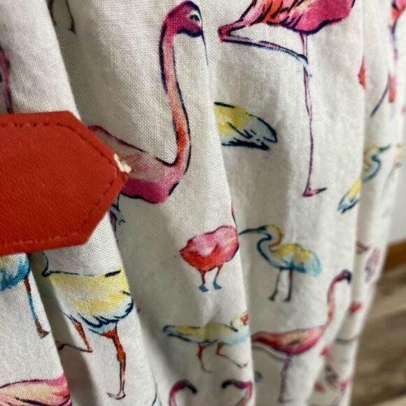 ModCloth 3X Inspired Taste Dress in Flamingos Shirt Dress Retro 50s Cottagecore - Picture 7 of 8